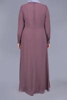Hijab clothing PINK SEQUIN DETAIL EMBROIDERED EVENING DRESS 52788 