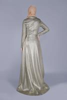 Hijab clothing BEIGE ALVİNA EMBROIDERED DOUBLE BREASTED DRESS 5487  