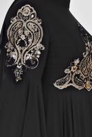 Vêtements hijab NOIR ROBE DE SOIRÉE EN MOUSSELINE ALVINA T 5517