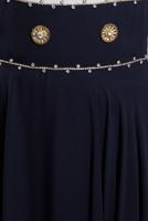 Tesettür giyim LACİVERT ALVİNA ŞİFON ABİYE ELBİSE T 5950