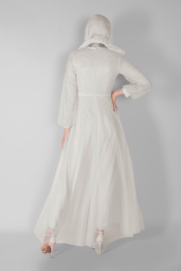 Vêtements hijab  TULLE EVENING DRESS 72110 - TRENDTESETTÜR