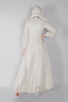 Vêtements hijab CRÈME ROBE DE SOIRÉE EN TULLE  72110 