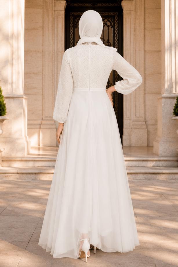 Hijab-Kleidung  TÜLL ABENDKLEID T 72110 - TRENDTESETTÜR