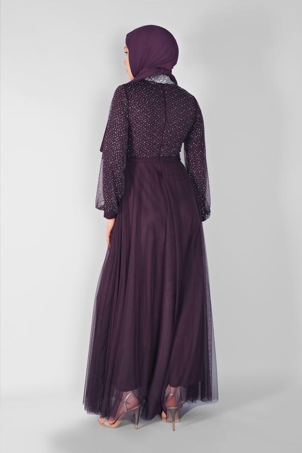 Vêtements hijab  TULLE EVENING DRESS 72110 - TRENDTESETTÜR