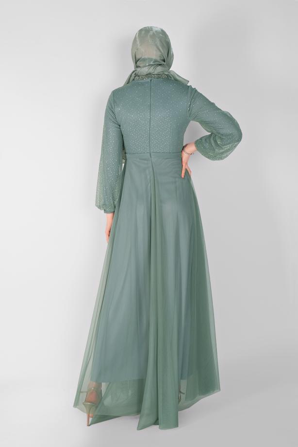 Vêtements hijab  TULLE EVENING DRESS 72110 - TRENDTESETTÜR