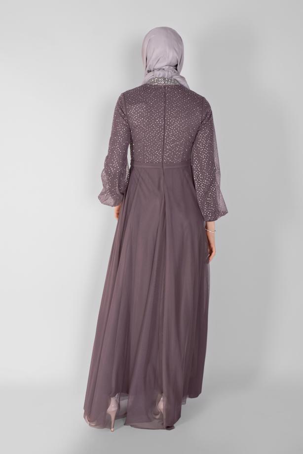 Vêtements hijab  TULLE EVENING DRESS 72110 - TRENDTESETTÜR