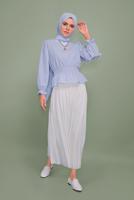 Vêtements hijab BLEU CHEMISIER  052 