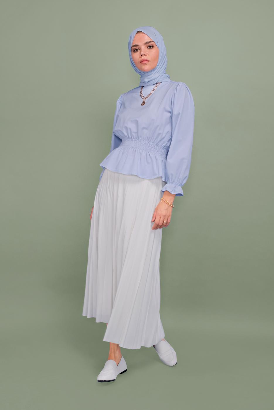 Vêtements hijab BLEU CHEMISIER  052 