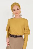 Hijab clothing ORANGE ALVİNA FRILLED BLOUSE 40477 