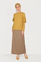 Hijab clothing ORANGE ALVİNA FRILLED BLOUSE 40477 