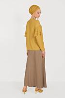 Hijab clothing ORANGE ALVİNA FRILLED BLOUSE 40477 