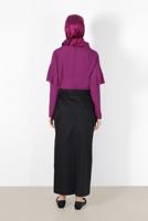 Hijab clothing PURPLE ALVİNA FRILLED BLOUSE 40477 