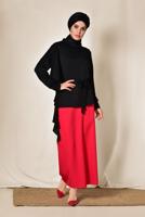 Hijab clothing BLACK ALVİNA FRILLED BLOUSE 4062 
