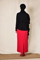 Hijab clothing BLACK ALVİNA FRILLED BLOUSE 4062 