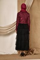 Hijab clothing CLARET RED T 4064 ALVİNA FLOW BLUZ 36/40