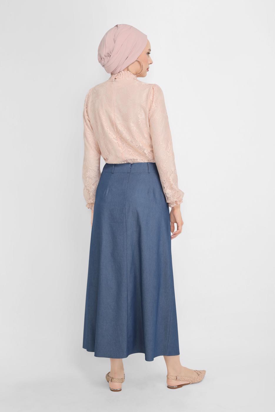 Hijab clothing POWDER ALVİNA LACED BLOUSE 40688 