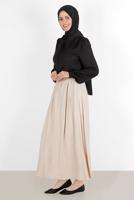 Tesettür giyim SİYAH ALVİNA YAKASI NAKIŞLI BLUZ 40780 