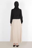 Tesettür giyim SİYAH ALVİNA YAKASI NAKIŞLI BLUZ 40780 