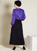 Tesettür giyim MOR ALVİNA YAKASI BAĞCIKLI BLUZ 4321