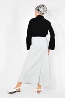 Tesettür giyim SİYAH ALVİNA  PİLİSE DETAYLI GENİŞ KOL BLUZ 4888