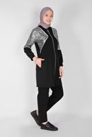 Vêtements hijab NOIR VESTE DE SURVÊTEMENT  4166 