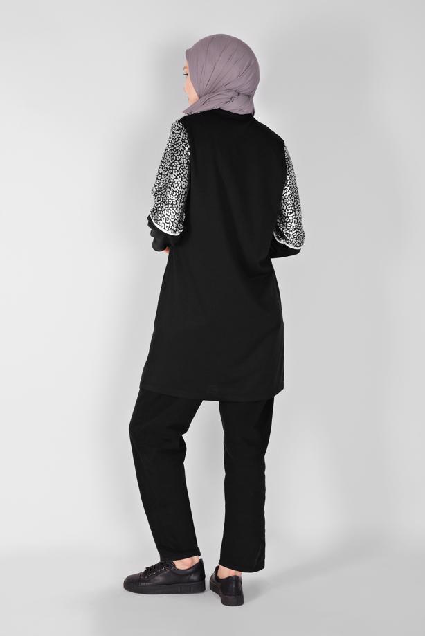 Vêtements hijab NOIR VESTE DE SURVÊTEMENT  4166  - TRENDTESETTÜR