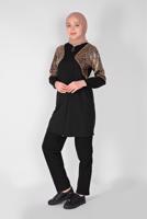 Vêtements hijab NOIR VESTE DE SURVÊTEMENT  4166 