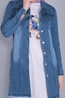 Hijab clothing NAVY BLUE DENIM JACKET  4705 