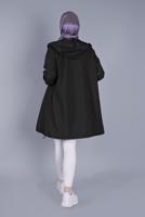 Vêtements hijab NOIR VESTE À CAPUCHE  8736 