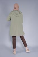 Vêtements hijab KAKI VESTE À CAPUCHE  8736 