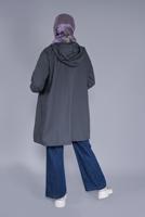 Vêtements hijab GRIS VESTE À CAPUCHE  8736 