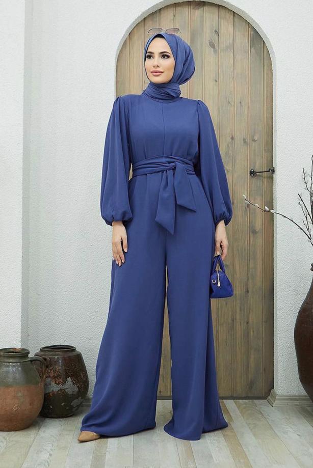 Vêtements hijab  BELTED OVERALLS WITH ELASTIC CUFFS 260000 - TRENDTESETTÜR