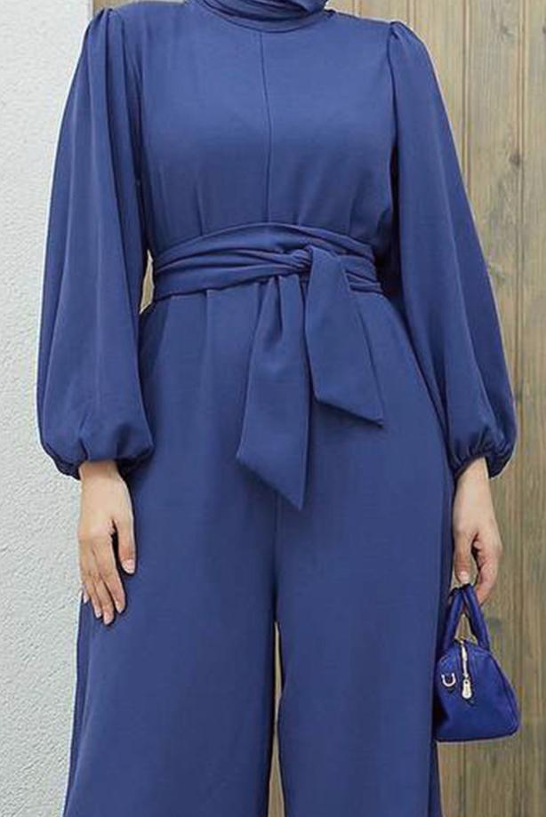 Vêtements hijab  BELTED OVERALLS WITH ELASTIC CUFFS 260000 - TRENDTESETTÜR