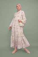 Hijab clothing MINK BELTED FLORAL DRESS 640000 