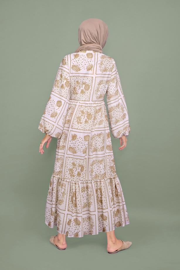 Vêtements hijab  BELTED FLORAL DRESS 640000  - TRENDTESETTÜR