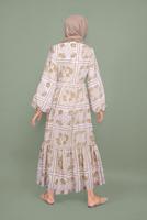 Hijab clothing MINK BELTED FLORAL DRESS 640000 