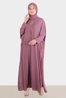 Vêtements hijab ROSE ROBE BRODÉE ALVINA GEM AVEC DÉTAIL EN TULLE T 20163