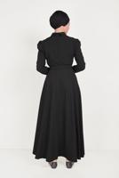 Tesettür giyim SİYAH T 40559 ALVİNA ZADE ELBİSE 36/42 TEK38