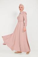 Tesettür giyim PUDRA T 40559 ALVİNA ZADE ELBİSE 36/42 TEK38