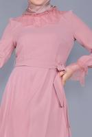 Tesettür giyim PUDRA T 40691 ALVİNA OPAL ELBİSE 38/44 TEK40