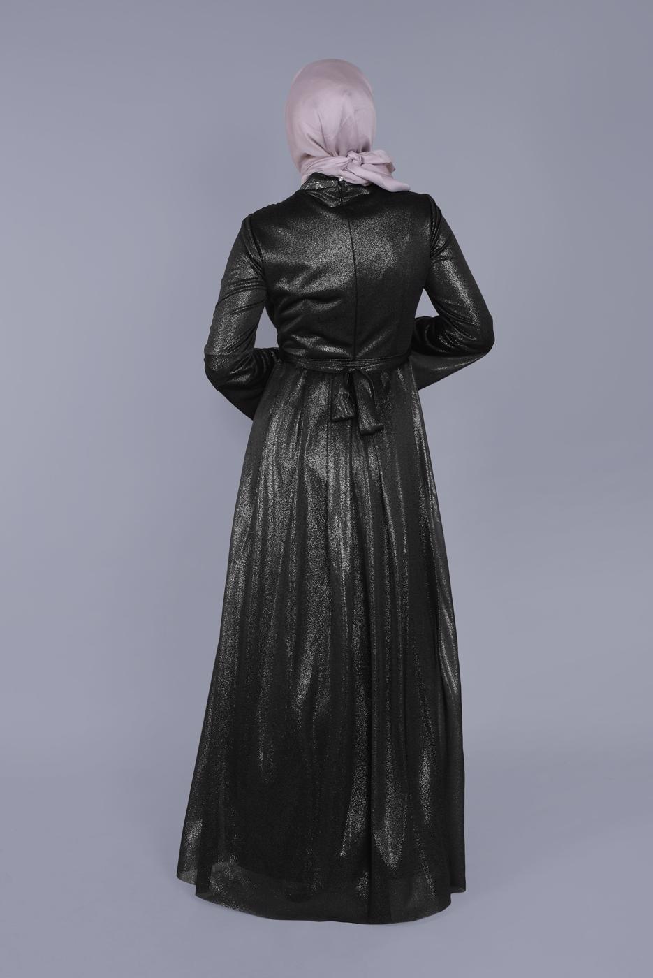 Tesettür giyim SİYAH ALVİNA ELBİSE T 40771