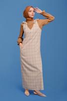 Tesettür giyim BEJ ALVİNA JİLE T 40832