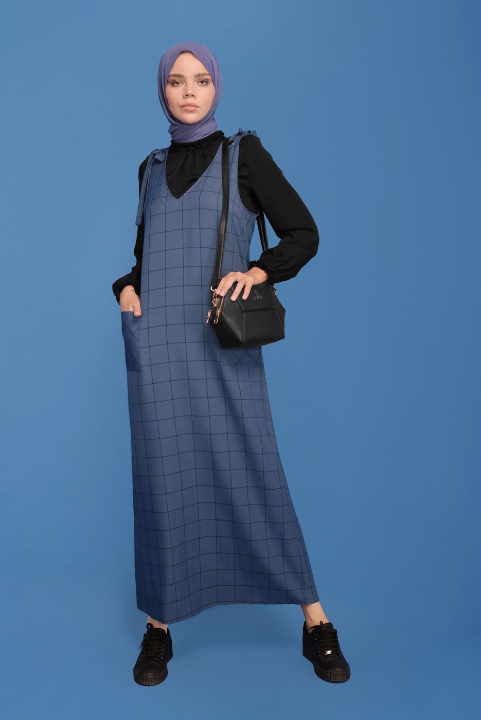 Tesettür giyim LACİVERT ALVİNA JİLE T 40832