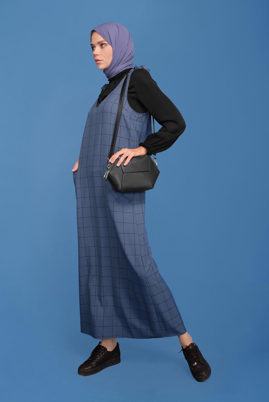 Tesettür giyim LACİVERT ALVİNA JİLE T 40832