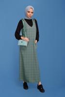 Tesettür giyim YEŞİL ALVİNA JİLE T 40832