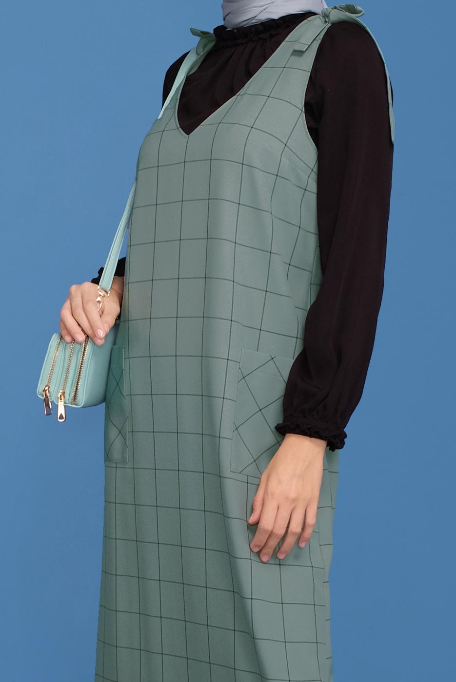 Tesettür giyim YEŞİL ALVİNA JİLE T 40832