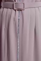 Tesettür giyim PEMBE ALVİNA KEMERLİ TAŞLI ELBİSE T 41778