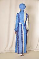 Tesettür giyim LACİVERT T 4969 ALVİNA AQUA 272432 ELBİSE 38/44