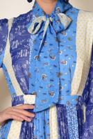 Tesettür giyim LACİVERT T 4969 ALVİNA AQUA 272432 ELBİSE 38/44