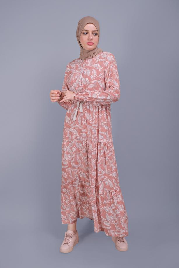 Vêtements hijab  LEAF PATTERNED LACE DRESS  5412  - TRENDTESETTÜR